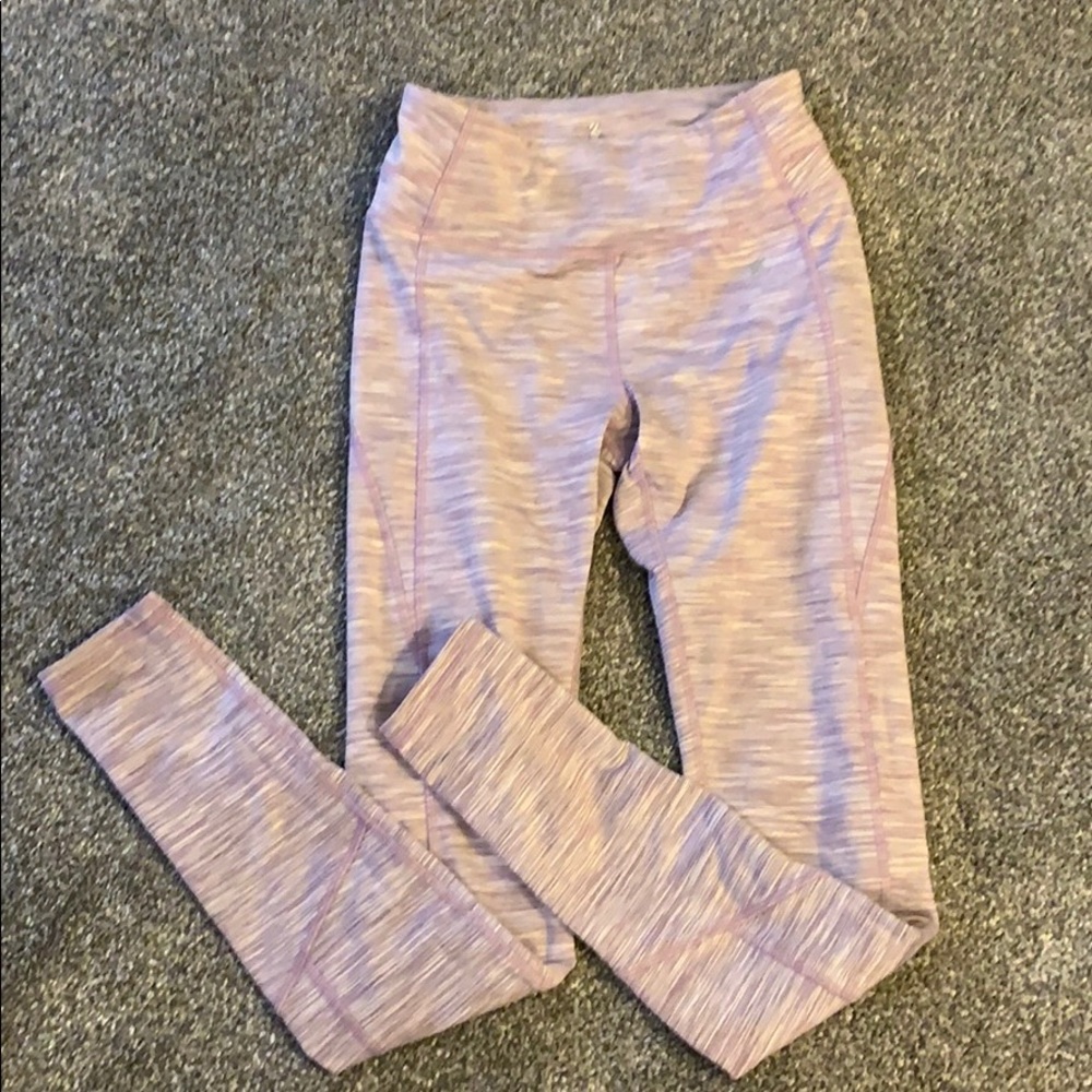 Purple\white striated leggings